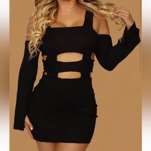 Envy Black Cut-Out Mini Dress